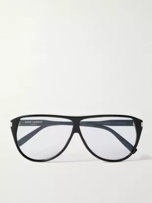 Aviator Style Acetate Sunglasses