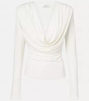 Draped Jersey Top