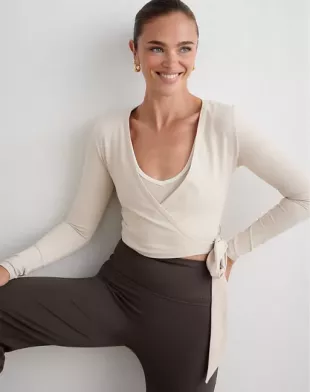 Sand Shape Seamless Wrap Long Sleeve