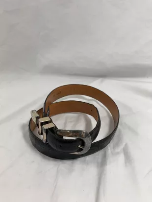 Vintage genuine ONYX by BRIGHTON black leather belt unisex belt size 38 Large