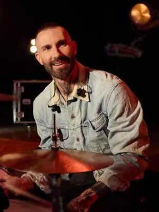 The Voice S30 Adam Levine Corduroy-Trimmed Denim Jacket