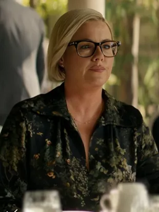 Reacher S4 Kathleen Robertson Floral Silk Blouse