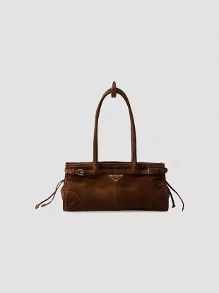 Bonnie Medium Suede Top Handle Bag
