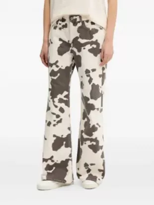 Animal-print Jeans