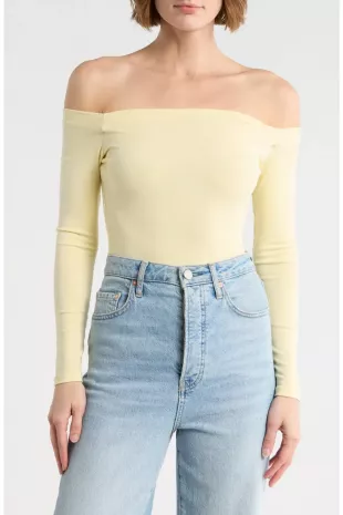 Long Sleeve Off the Shoulder Top