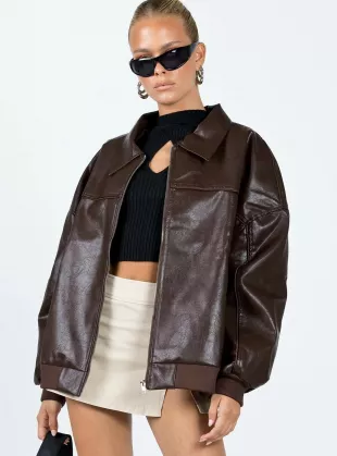 Goldsmith Water Repellent Faux Leather Jacket