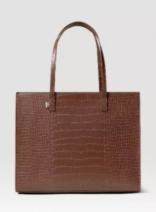 The Work Tote In Maple Croc