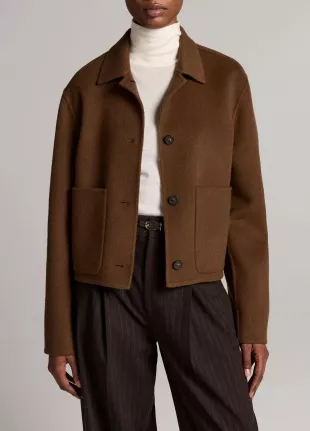 Wool & Cashmere-Blend Short Jacket
