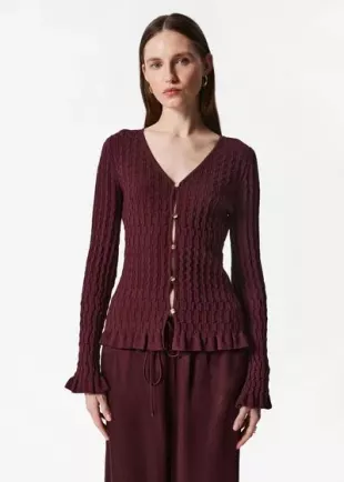 Textured Knit Cardigan