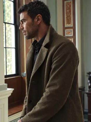 The Gentlemen S02 Theo James Brown Wool Coat