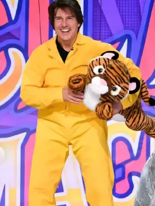 Tom Cruise The Tonight Show 2026 Yellow Jumpsuit