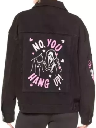 Ghostface No You Hang Up Black Denim Jacket