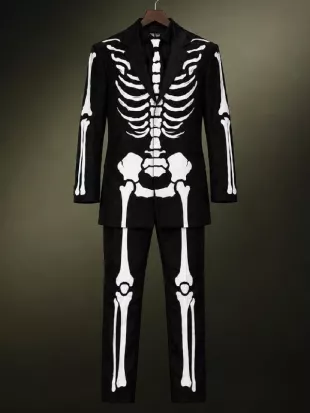 Day of the Dead Skeleton Black and White Suit