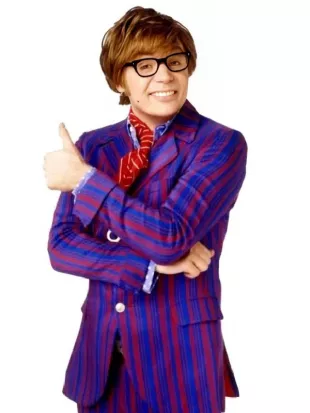 Austin Power Blue Pinstripe Suit