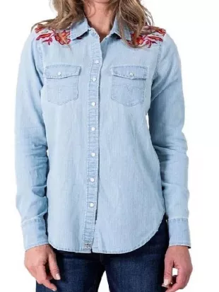 Heartland S19 Michelle Morgan Embroidered Denim Shirt