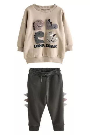 Kids’ Colorblock Dinosaur Sweatshirt & Joggers Set