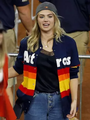 Kate Upton Astros Stripe Sweater