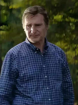The Fix 2026 Liam Neeson Blue Checks Shirt