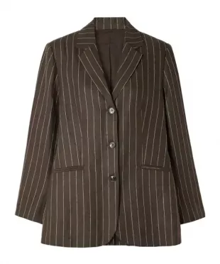 Pinstripe Single Breasted Blazer