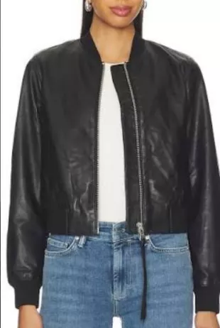 Orten Leather Bomber Jacket