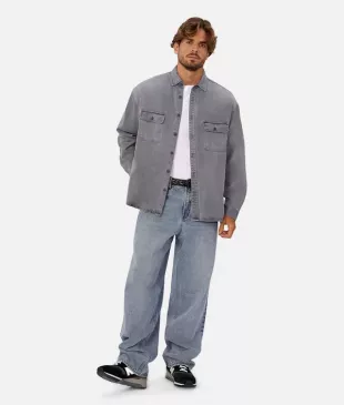 The Stockholm Long Sleeve Shirt - Faded Indigo
