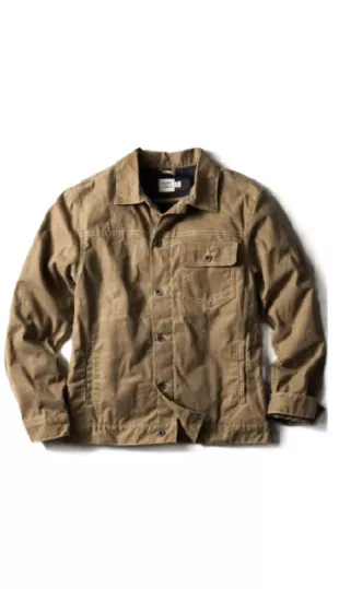 Flannel-Lined Waxed Trucker Jacket