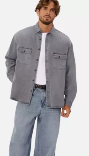 The Stockholm Long Sleeve Shirt - Faded Indigo