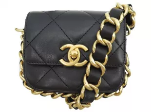 Hand Bag Chain Around AS2833 Black Mini Flap Bag