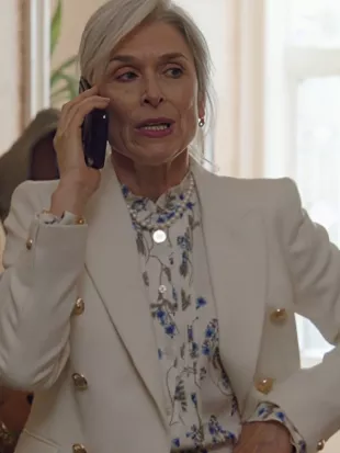 Amelia Bullmore Marble Hall Murders S01 White Blazer