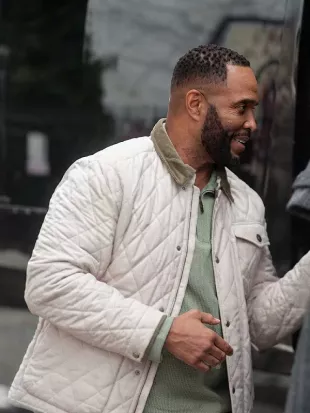 Caught in the Act Unfaithful S04 Ken Canion White Quilted Jacket