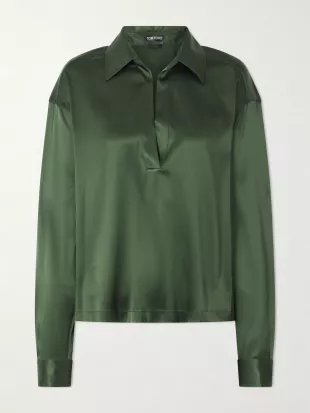 Silk-blend Satin Blouse