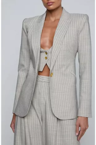 Sheila Structured Pinstripe Blazer