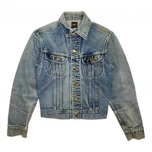 Riders Denim Jean Trucker Jacket Size Large Medium Wash