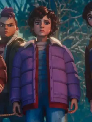 Stranger Things Tales from 85 Eleven Blue Puffer Jacket