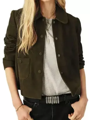 Neagley S01 Emilie Ullerup Suede Leather Jacket