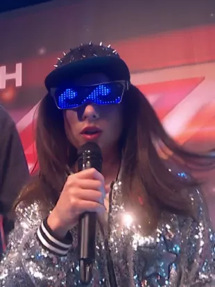 Saturday Night Live UK 2026 Celeste Dring Sequin Silver Jacket