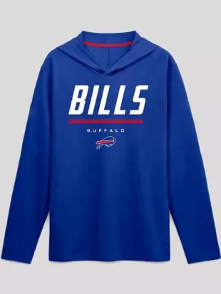 Buffalo Bills 2026 Sideline Long Sleeve Hooded Top
