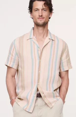 Standard-Fit Linen-Cotton Resort Shirt