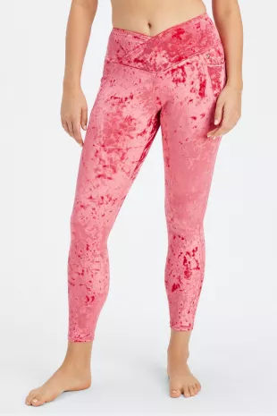 Crushed Velour Crossover Leggings