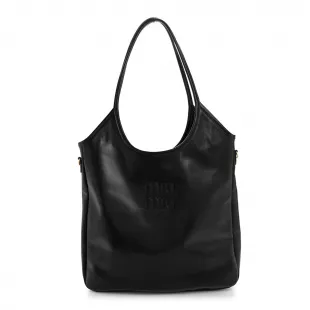 Shiny Softy Calfskin Ivy Bag Black