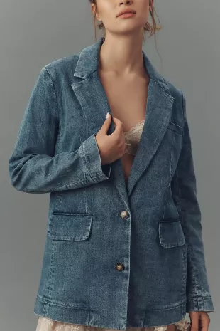 Oversized Denim Blazer