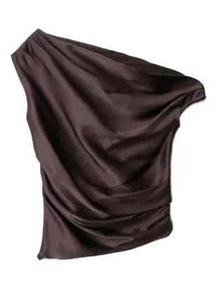 Phare Stretch Silk One Shoulder Top