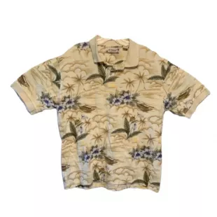 Hawaiian Floral Shirt Polo Casual Short Sleeve