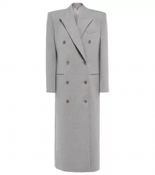 Double-breasted Cotton-blend Coat
