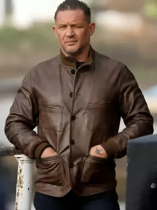 Mobland S2 Tom Hardy Brown Leather Jacket