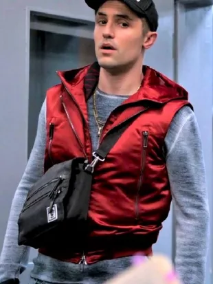 Phil Dunster Ted Lasso S02 Red Hooded Vest
