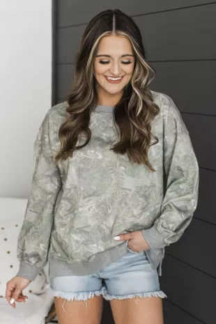 Appreciating Nature Lightweight Pullover  Camo Print
