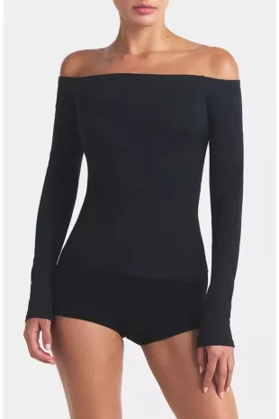 Smooth Layers off the Shoulder Top