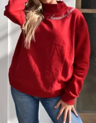 Lucky Me Mock-Neck