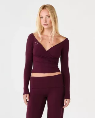 Off Shoulder Wrap Top